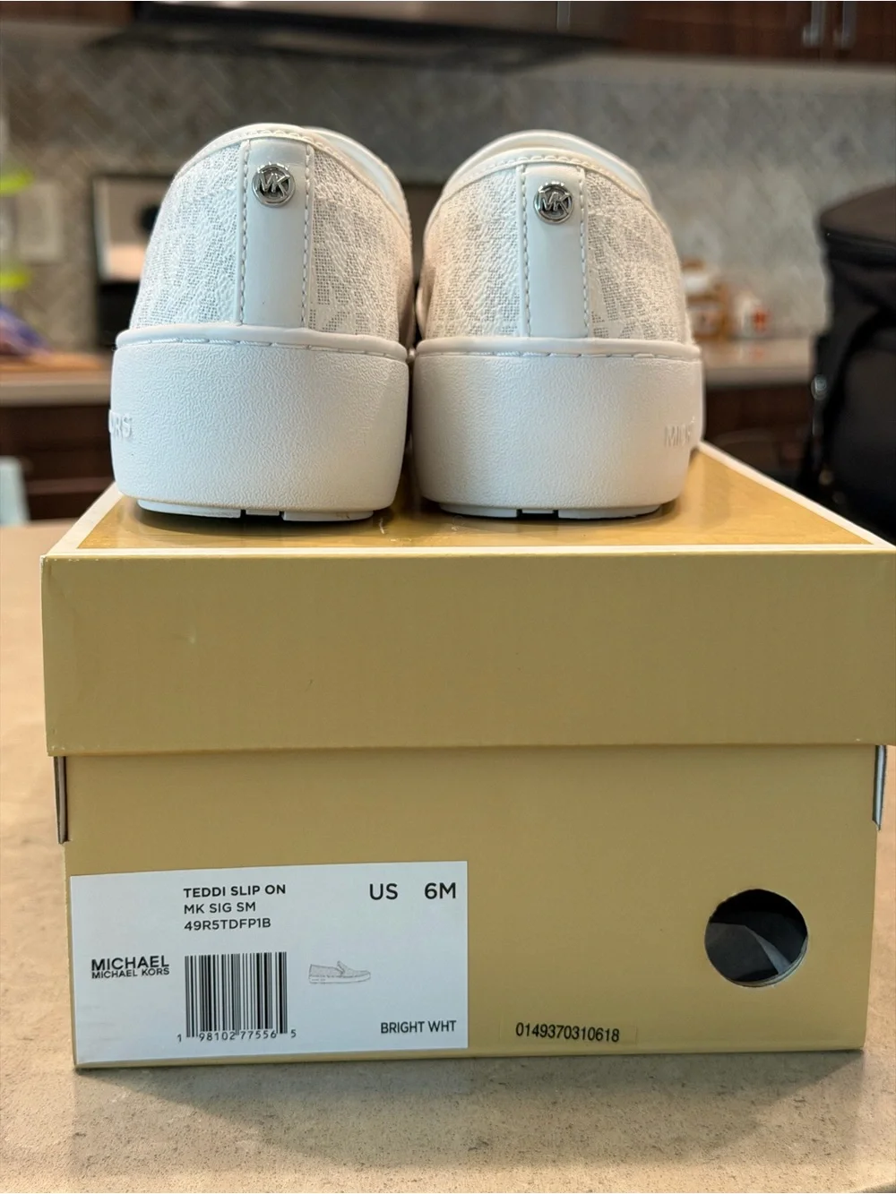 Michael Kors White Slip-On Platform Loafers for Men